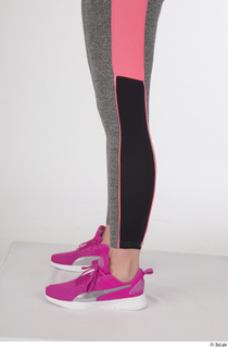 Mia Brown calf dressed grey leggings pink sneakers sports 0003.jpg